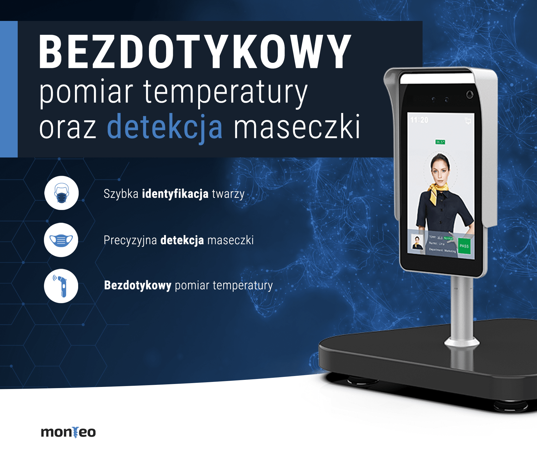 Systemy bezdotykowego pomiaru temperatury ciała- już dostępne w ofercie Monteo